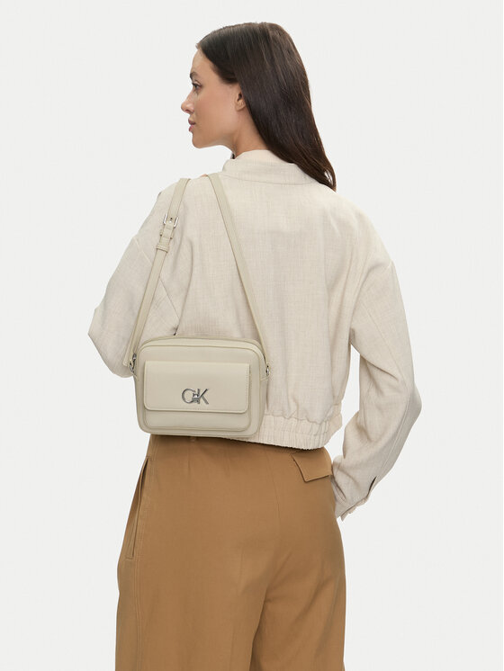 Calvin Klein Calvin Klein Torebka Re-Lock Camera K60K612538 Écru