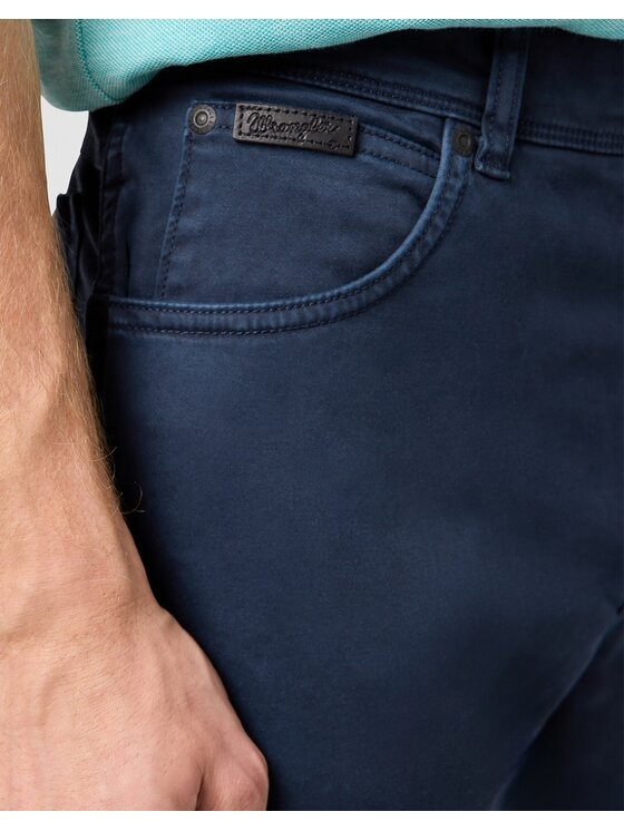 Wrangler Wrangler Spodnie materiałowe TEXAS SLIM Niebieski Slim Fit
