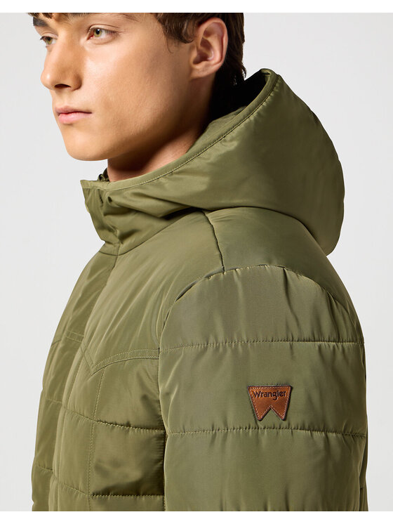 Wrangler Wrangler Kurtka zimowa TRANSITIONAL PUFFER Zielony Regular Fit