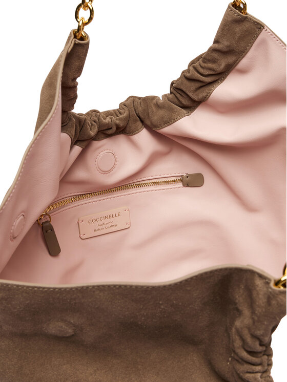 Coccinelle Coccinelle Torebka V5G Coccinellesmash Suede Bim E1 V5G 11 02 01 Beżowy ciemny