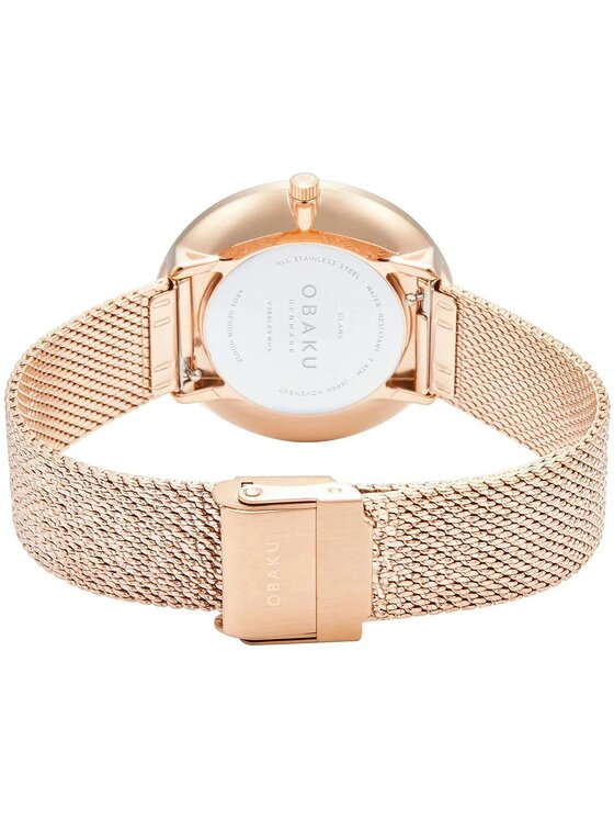 Obaku Obaku Zegarek V288LXVWHV Różowe złoto