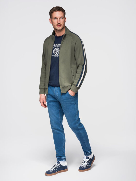 Ombre Ombre Joggery OM-PADJ-0242 Niebieski Jogger Fit