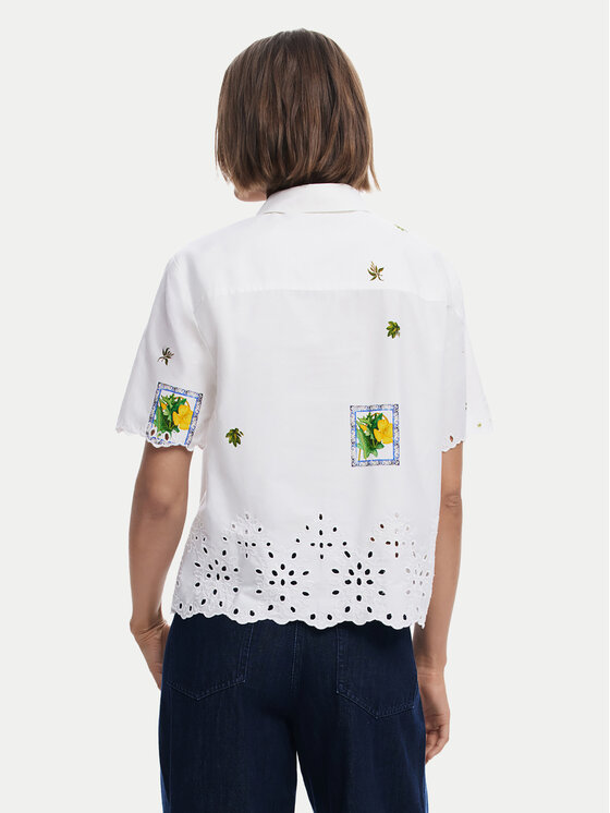 Desigual Desigual Camicia Afrodita 25SWCW17 Bianco Regular Fit