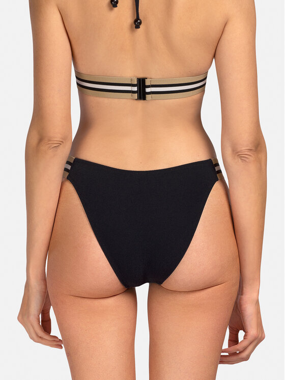 Miss Lou Miss Lou Bikini pezzo sotto D-AB1-CZ Nero