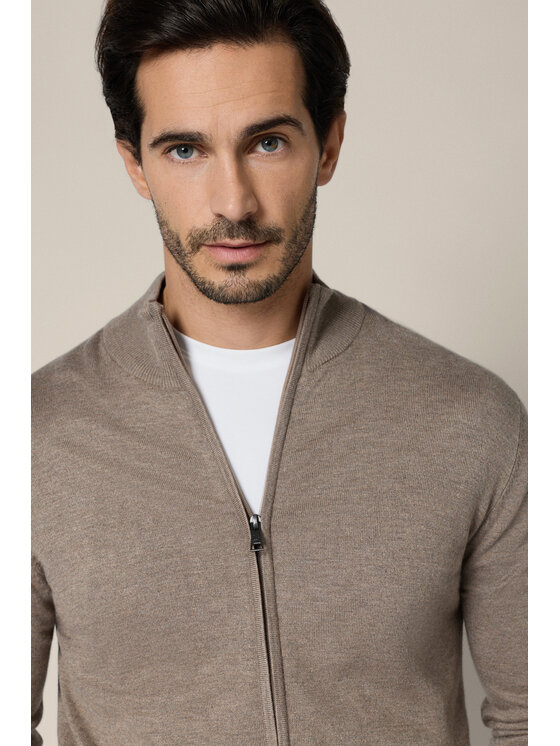 Lancerto Lancerto Sweter Riki SW073225000053 Beżowy Regular Fit