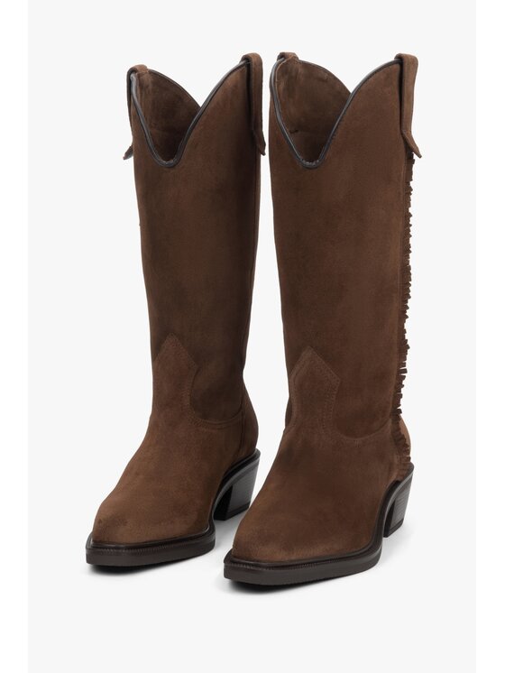 Estro Estro Καουμπόικες Μπότες & Μποτάκια ER00118377 Καφέ