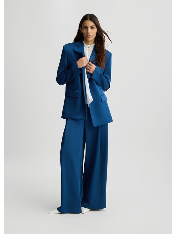 Liu Jo Liu Jo Pantalone da abito CA5272TS870X0648 Celeste Regular Fit