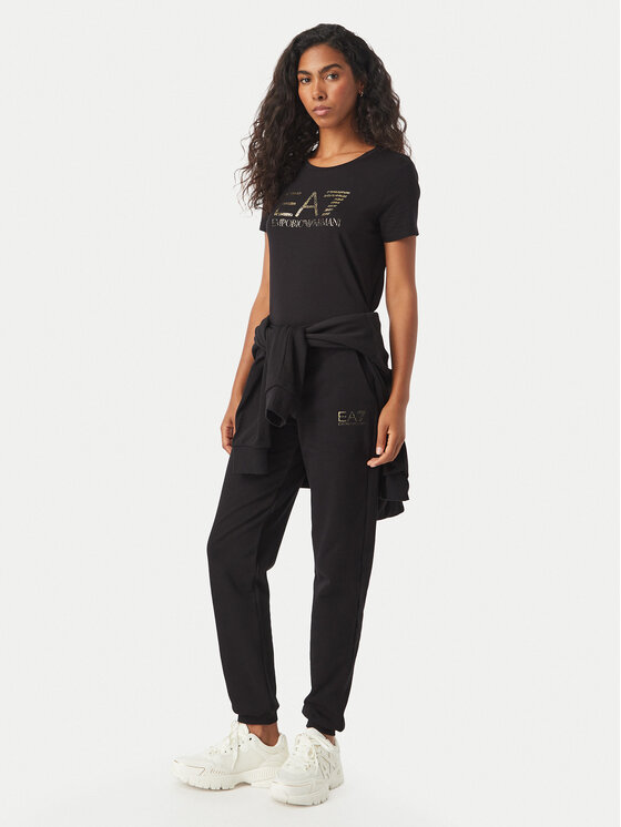 EA7 Emporio Armani EA7 Emporio Armani Póló 7W001443 AF10373 MC004 Fekete Slim Fit