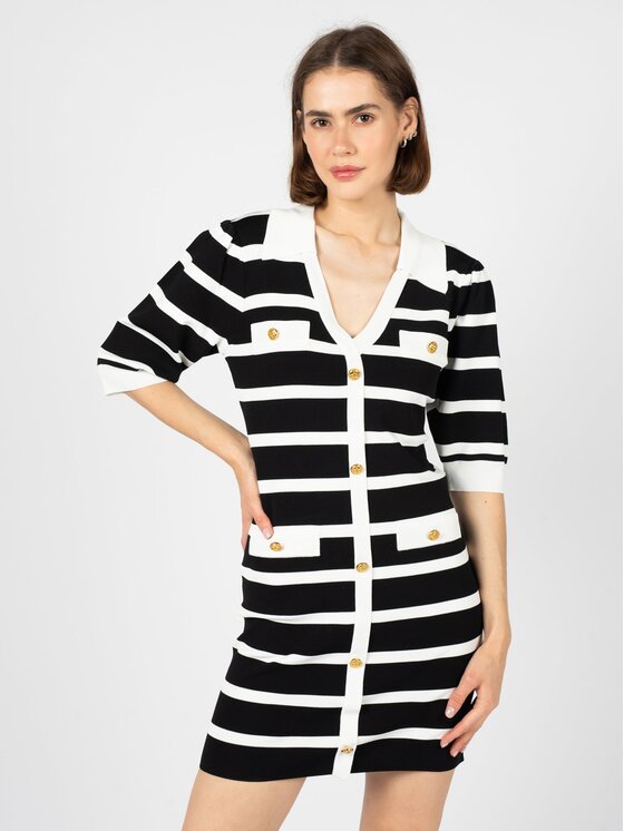 Silvian Heach Silvian Heach Každodenní šaty GPP23246VE Černá Slim Fit