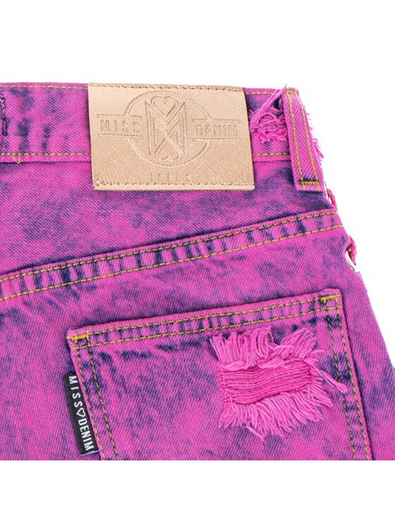 MissDenim MissDenim Szorty jeansowe High Waist Różowy Regular Fit