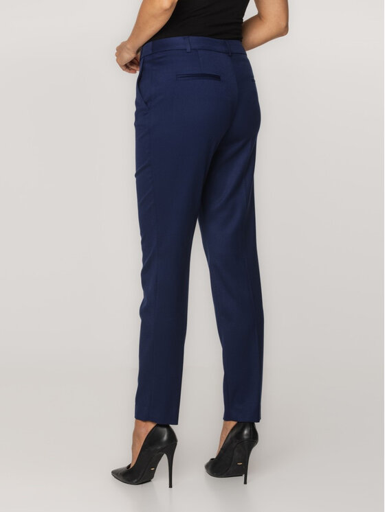 Willsoor Willsoor Spodnie damskie 67636 Granatowy Tapered Leg