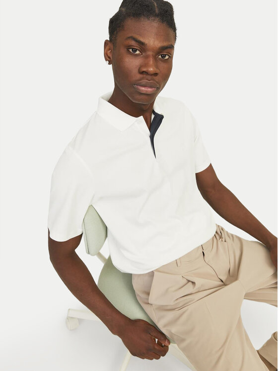 Jack & Jones Jack & Jones Polokošile Crodney 12251180 Bílá Regular Fit