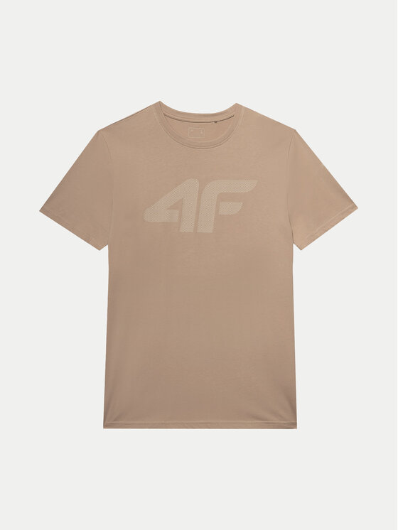 4F 4F T-shirt 4FWSS24TTSHM1155 Beige Regular Fit