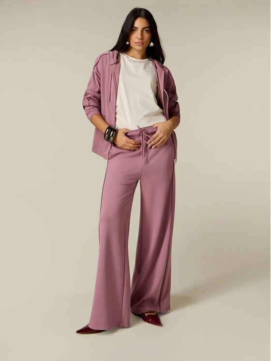 Oltre Oltre Spodnie materiałowe P842J002672N006 Różowy Baggy Fit