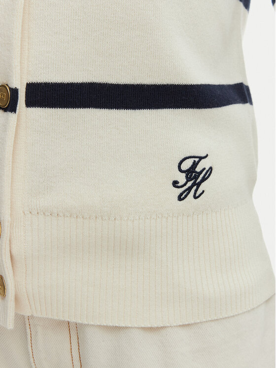 Tommy Hilfiger Tommy Hilfiger Kardigán WW0WW49617 Ekru Regular Fit