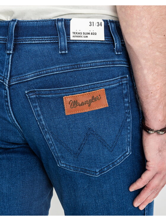 Wrangler Wrangler Jeansy TEXAS SLIM Niebieski Regular Fit