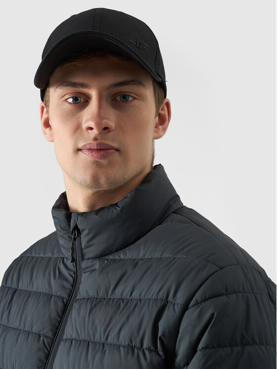 4F 4F Kurtka puchowa BASIC+ Czarny Regular Fit