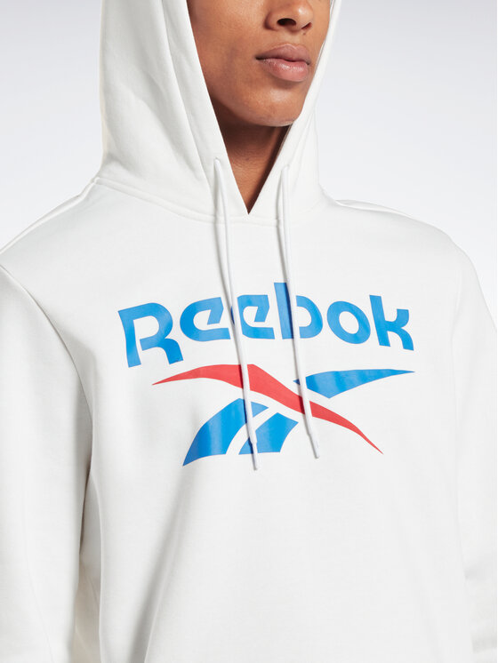 Reebok Reebok Μπλούζα Identity Stacked Logo H54805 Λευκό Regular Fit