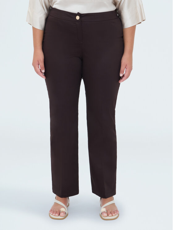 Fiorella Rubino Fiorella Rubino Spodnie materiałowe P076T005473N032 Brązowy Regular Fit
