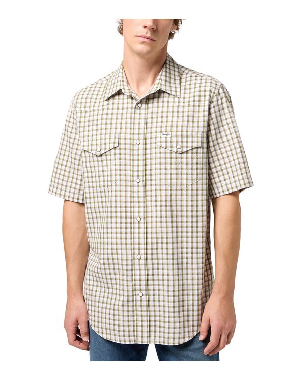 Wrangler Wrangler Koszula 112350579 Zielony Regular Fit