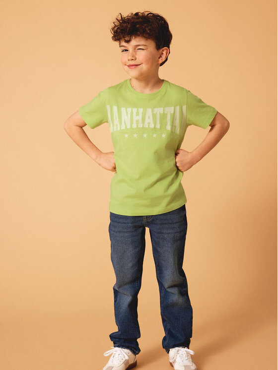 NAME IT NAME IT T-Shirt Berte 13226107 Zielony Regular Fit