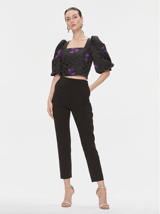 Custommade Custommade Bluse Saia 999442258 Schwarz Regular Fit