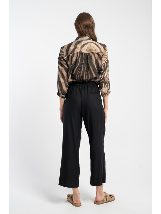 CLICK CLICK Παντελόνι υφασμάτινο 30-423 Μαύρο Relaxed Fit