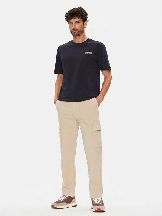 Napapijri Napapijri Tričko Smallbox NP0A88TR Tmavomodrá Regular Fit