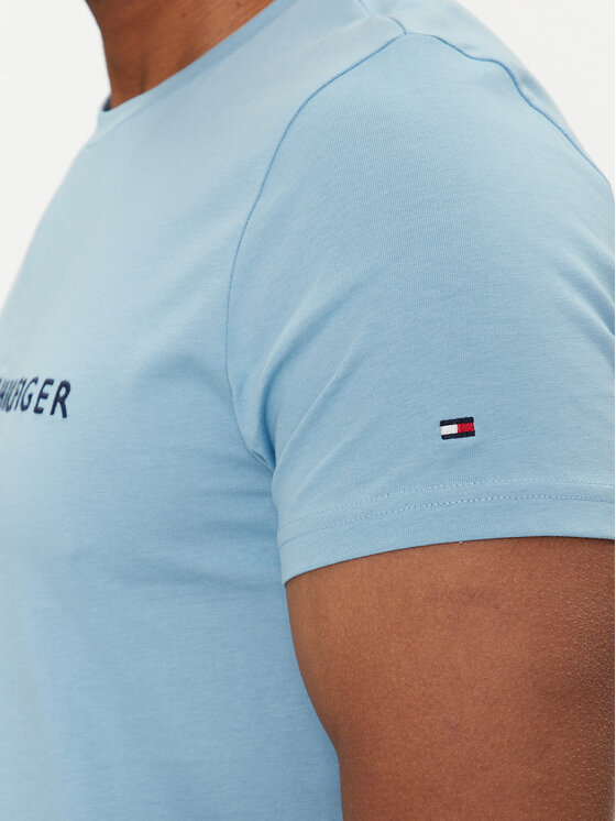 Tommy Hilfiger Tommy Hilfiger Тишърт Logo MW0MW11797 Светлосиньо Regular Fit