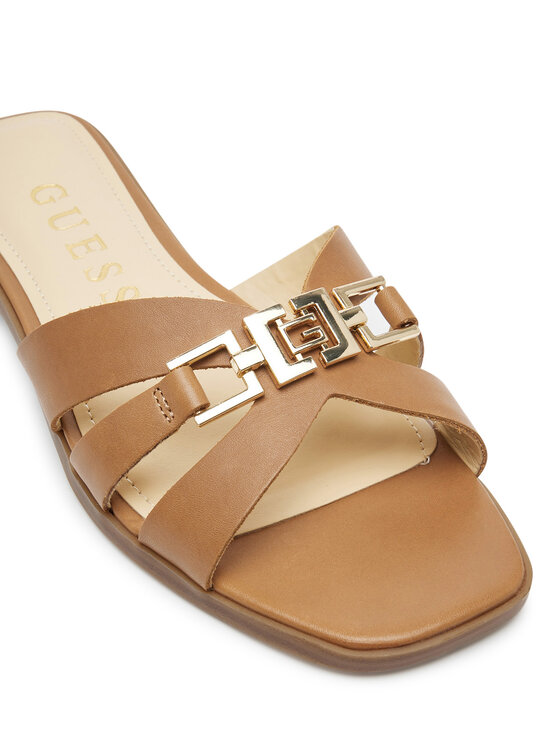 Guess Guess Klapki FLJRLL LEA19 Brązowy