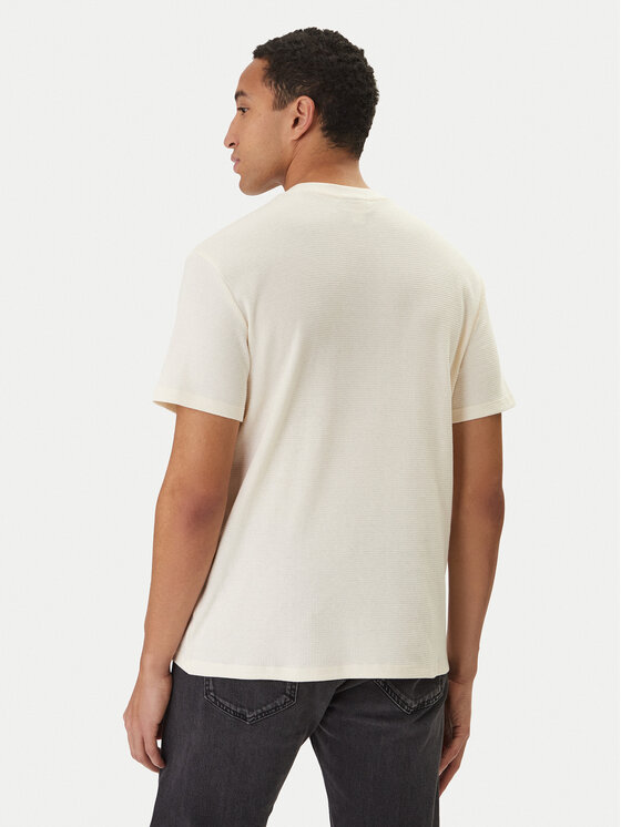 Calvin Klein Jeans Calvin Klein Jeans T-Shirt Waffle Badge LV04RD008G Beżowy Regular Fit
