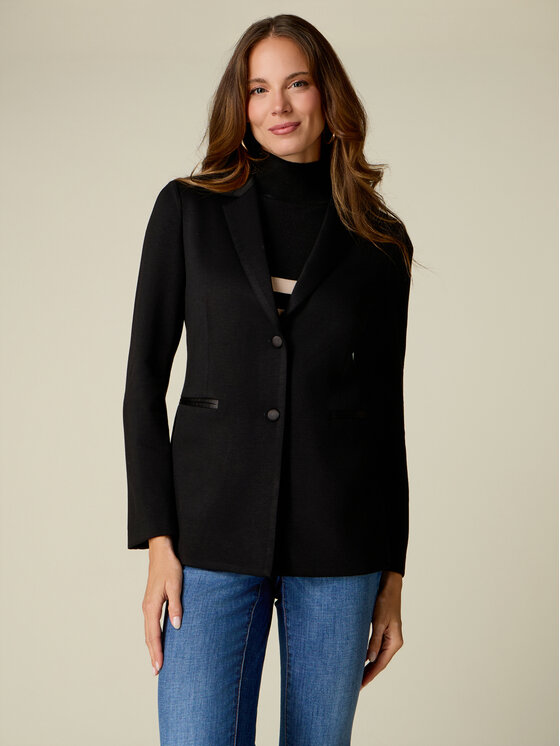 Oltre Oltre Marynarka R802J000356N033 Czarny Slim Fit