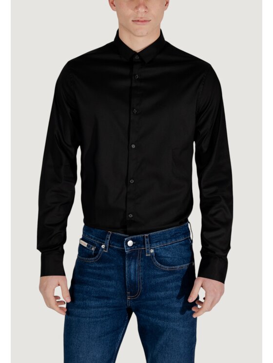 Armani Exchange Armani Exchange Camicia 8NZC49 ZNYXZ Nero Long Fit