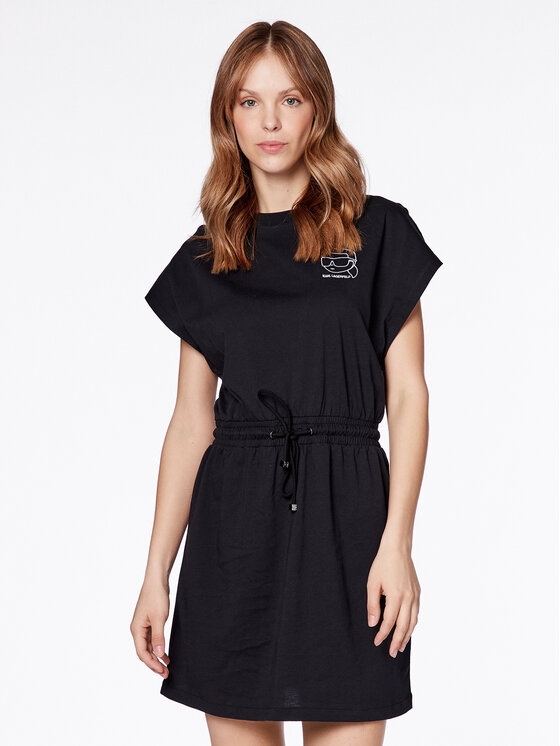 KARL LAGERFELD KARL LAGERFELD Haljina za svaki dan 230W2231 Crna Regular Fit