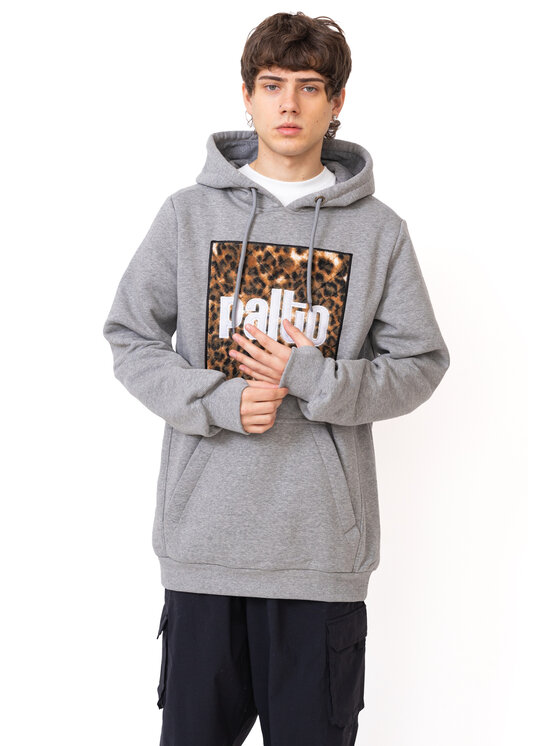 Palto Palto Bluza Leopard Szary Long Fit