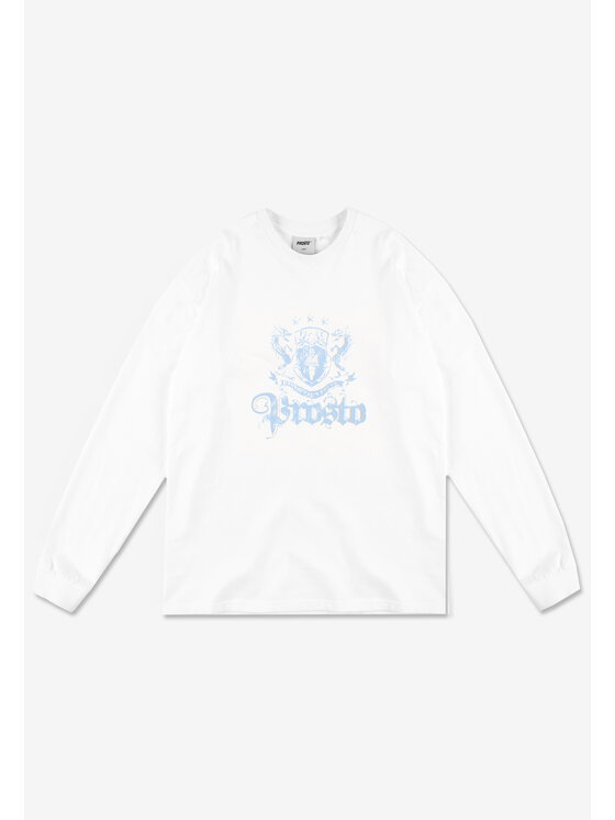 PROSTO. PROSTO. Longsleeve Crest Biały Regular Fit