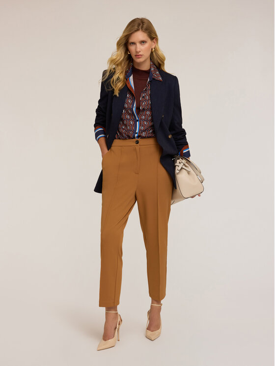 Motivi Motivi Pantaloni di tessuto P118W000821N012 Marrone Regular Fit