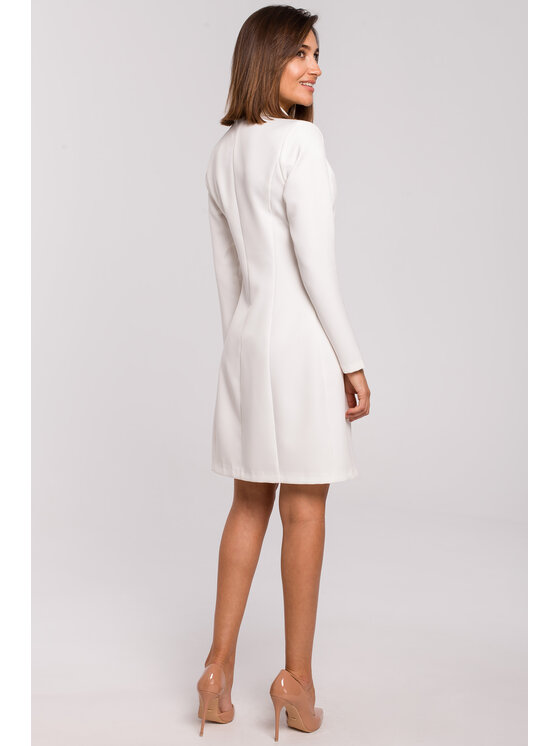Stylove Stylove Koktejlové šaty S217 Biela Regular Fit