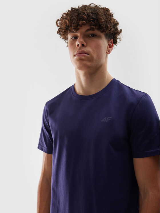 4F 4F T-Shirt 4FWSS24TTSHM1154-31S Σκούρο μπλε Regular Fit