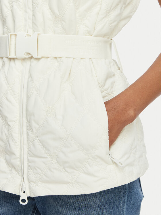 Guess Guess Bezrękawnik W6GL01 W1400 Biały Regular Fit