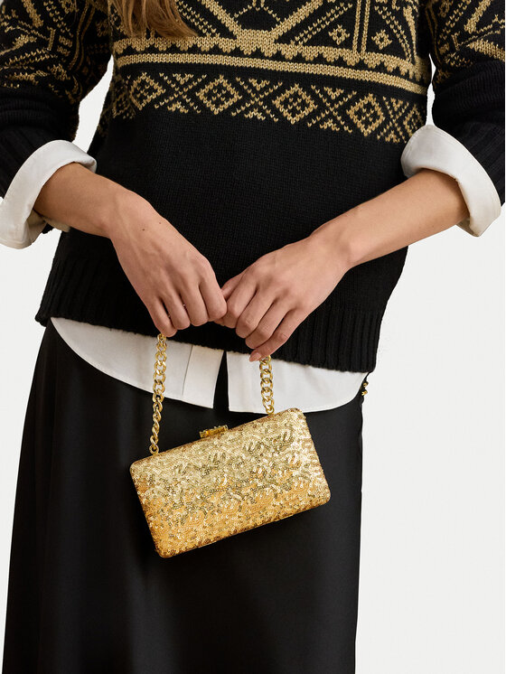 LAUREN RALPH LAUREN LAUREN RALPH LAUREN Käekott Sequined Small Franki 431980356002 Kuldne