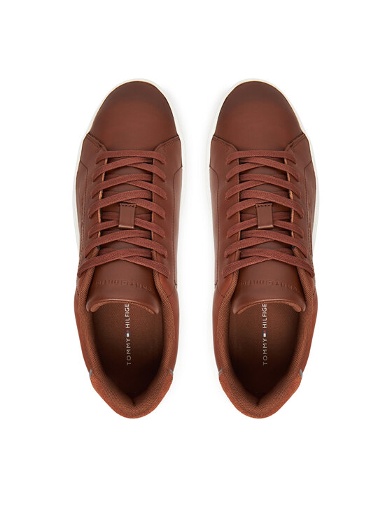 Tommy Hilfiger Tommy Hilfiger Sneakersy Th Court Core Cognac FM0FM05729 Hnedá