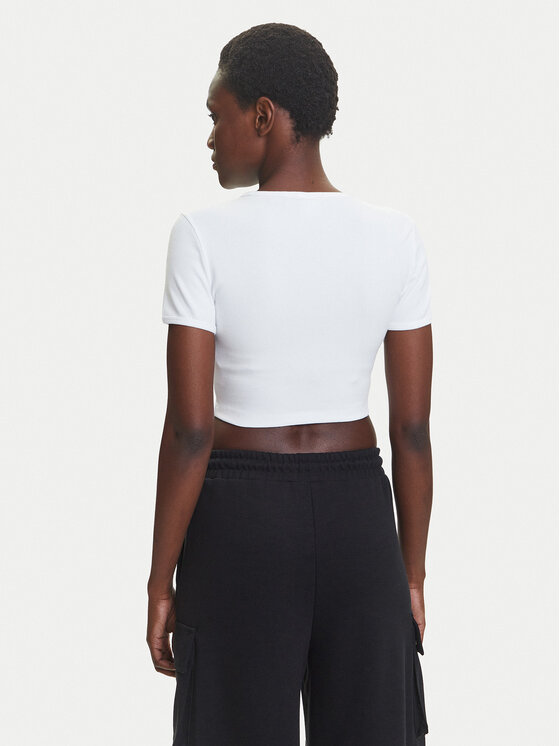 adidas adidas Tričko Essentials JC9026 Biela Slim Fit