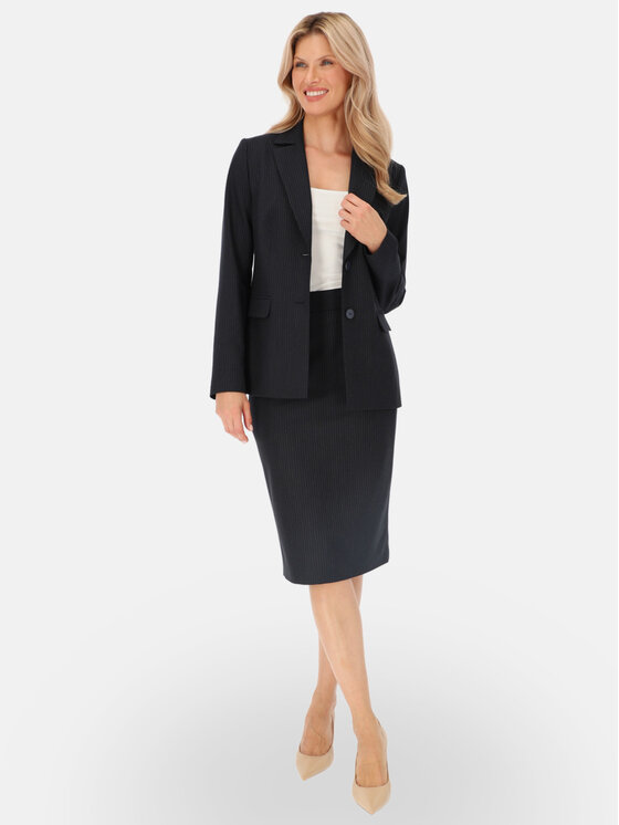 Potis & Verso Potis & Verso Marynarka Liza Granatowy Regular Fit