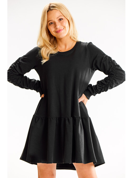 Infinite You Infinite You Sukienka dzianinowa M314 Czarny Basic Fit