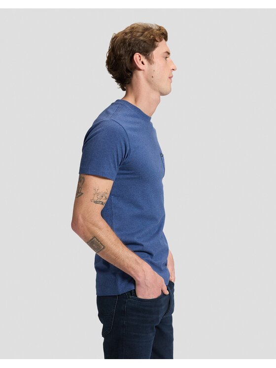 Lee Lee T-Shirt ULTIMATE POCKET TEE Niebieski Slim Fit
