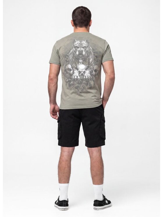 PITBULL PITBULL T-Shirt GUARDIAN ANGEL Zielony Regular Fit