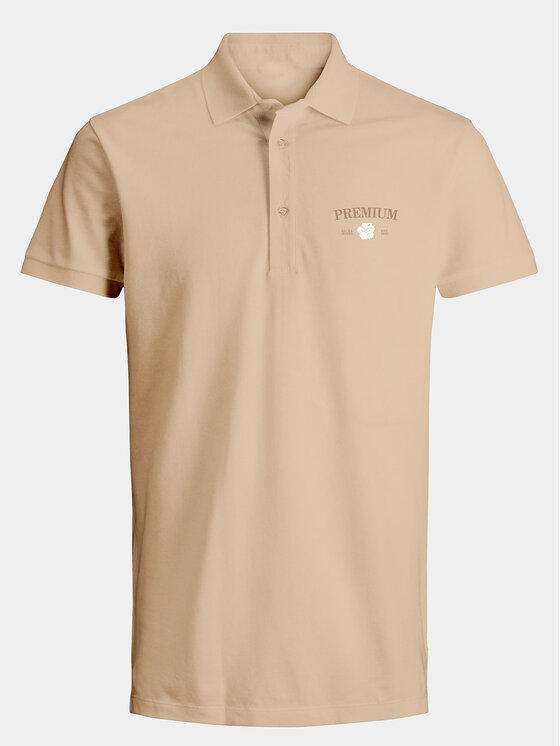 Jack & Jones Jack & Jones Polo Jprblaalfie 12259678 Brązowy Regular Fit