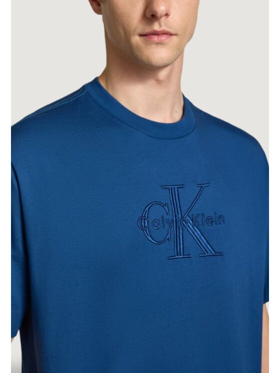 Calvin Klein Jeans Calvin Klein Jeans T-Shirt SS HERO MONOLOGO EMB Μπλε Casual Fit