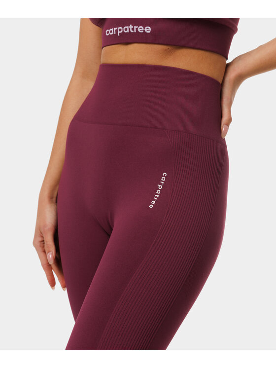 Carpatree Carpatree Legginsy Allure Leggings Bordowy Fitted Fit